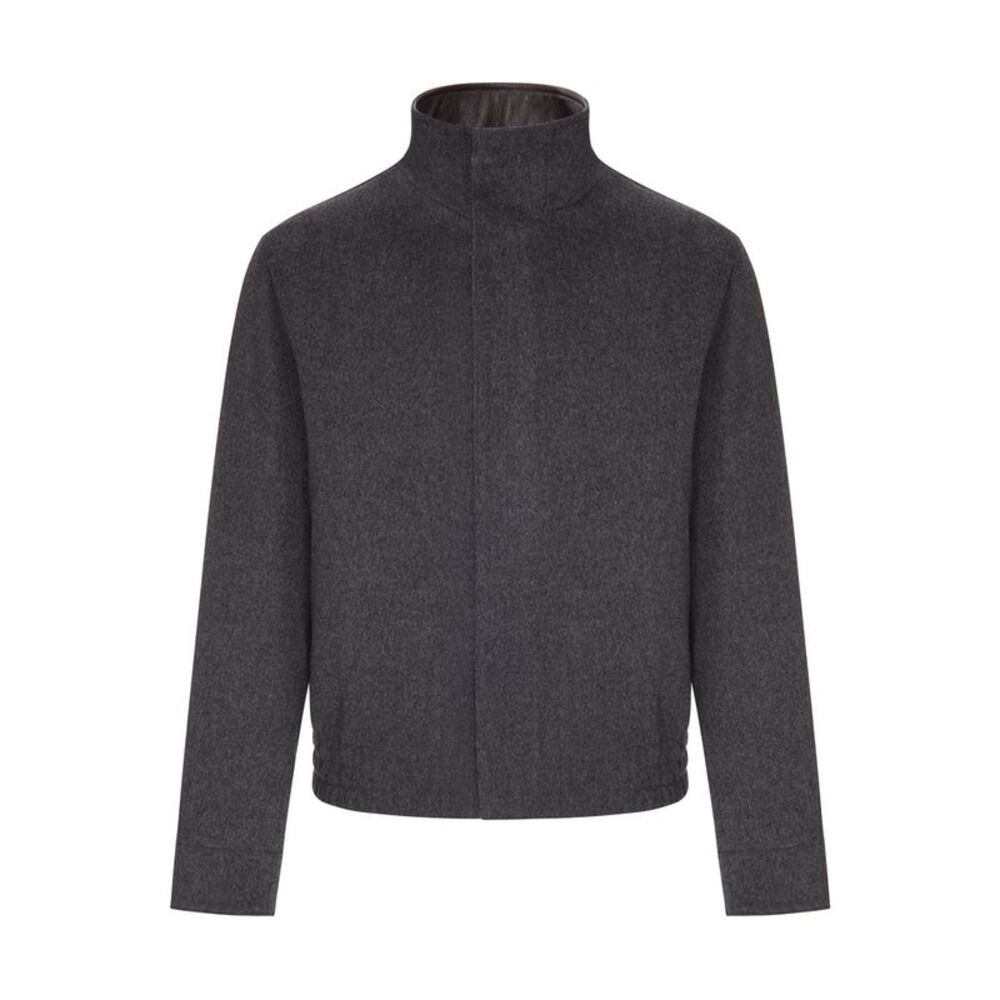 Lardini Men Loro Piana Fabric Blouson With High Collar